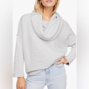 Free People Light Gray Huntington Pullover Sz XS